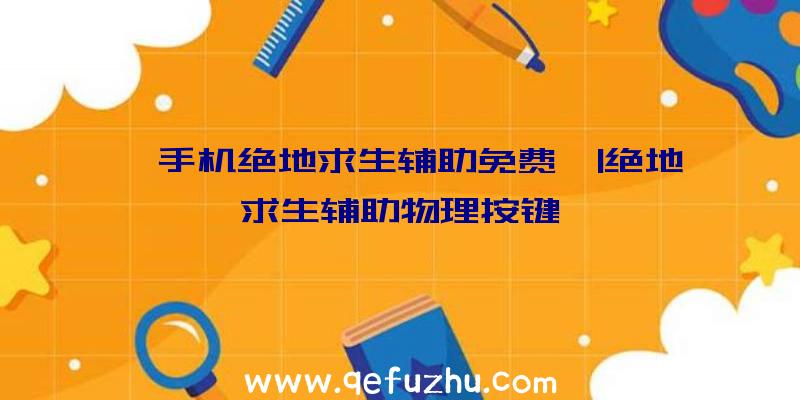 「手机绝地求生辅助免费」|绝地求生辅助物理按键